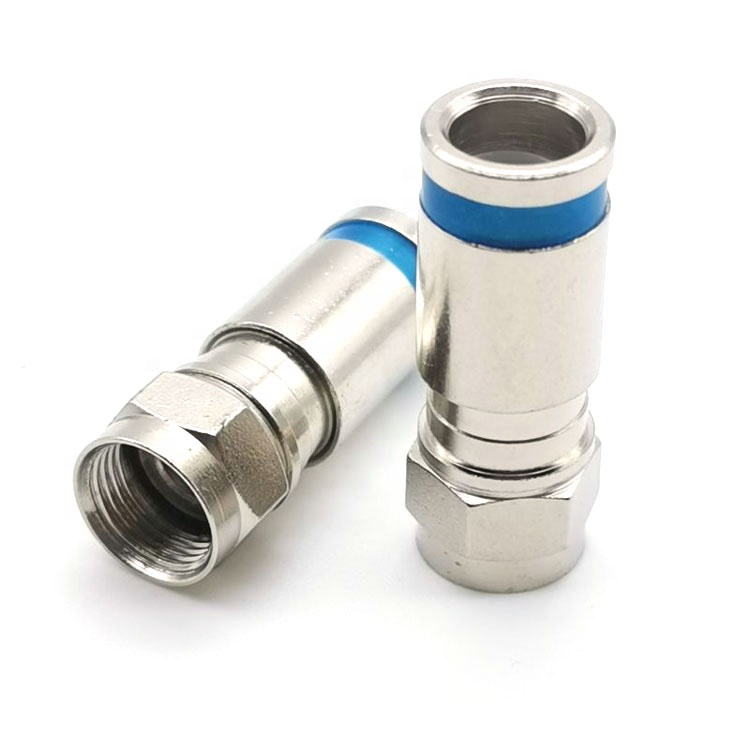 Zinc RF Coaxial RG6 F male Compression Connector